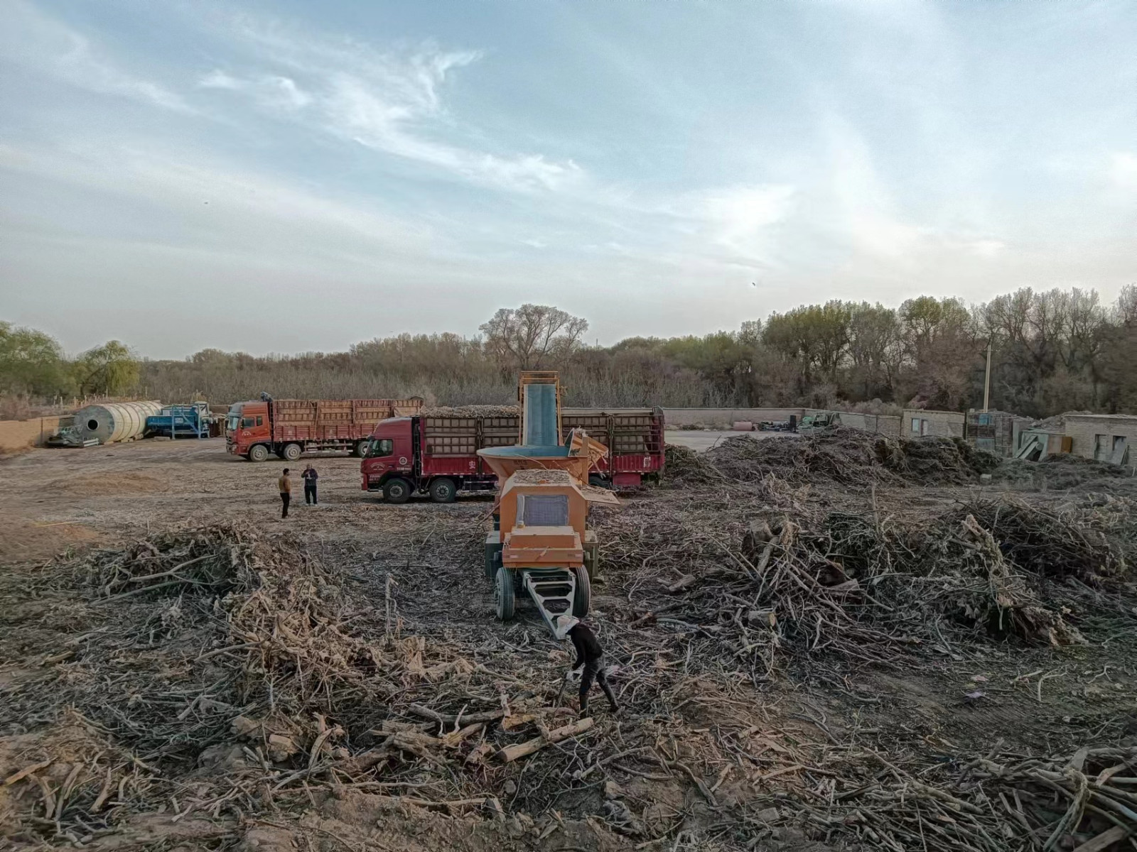 JP7000 Horizontal Grinder Diesel Drive Power Plant Biomass Project